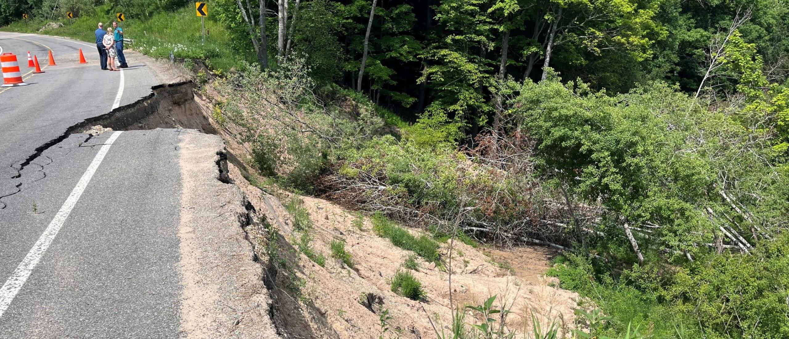 Flood damage in Manistee County