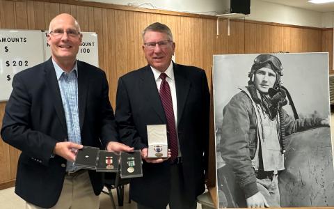 Moolenaar with Jeff Barker, Captain Coombs's Nephew