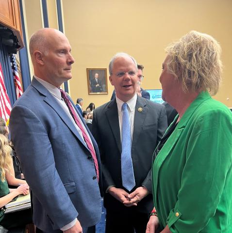 Moolenaar with Rep. Brett Guthrie and Tarin Brunink