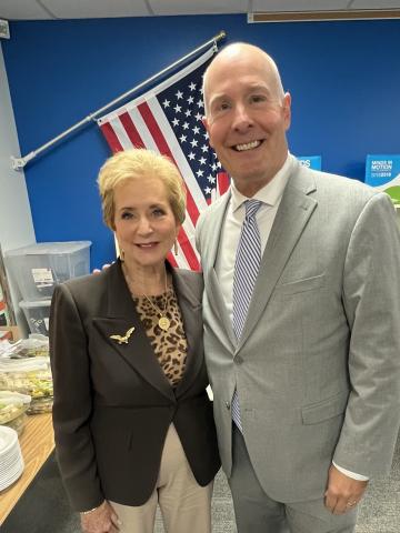 Congressman Moolenaar and Secretary of Education Linda McMahon.