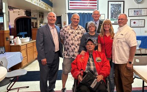Moolenaar with members of American Legion Post 94.
